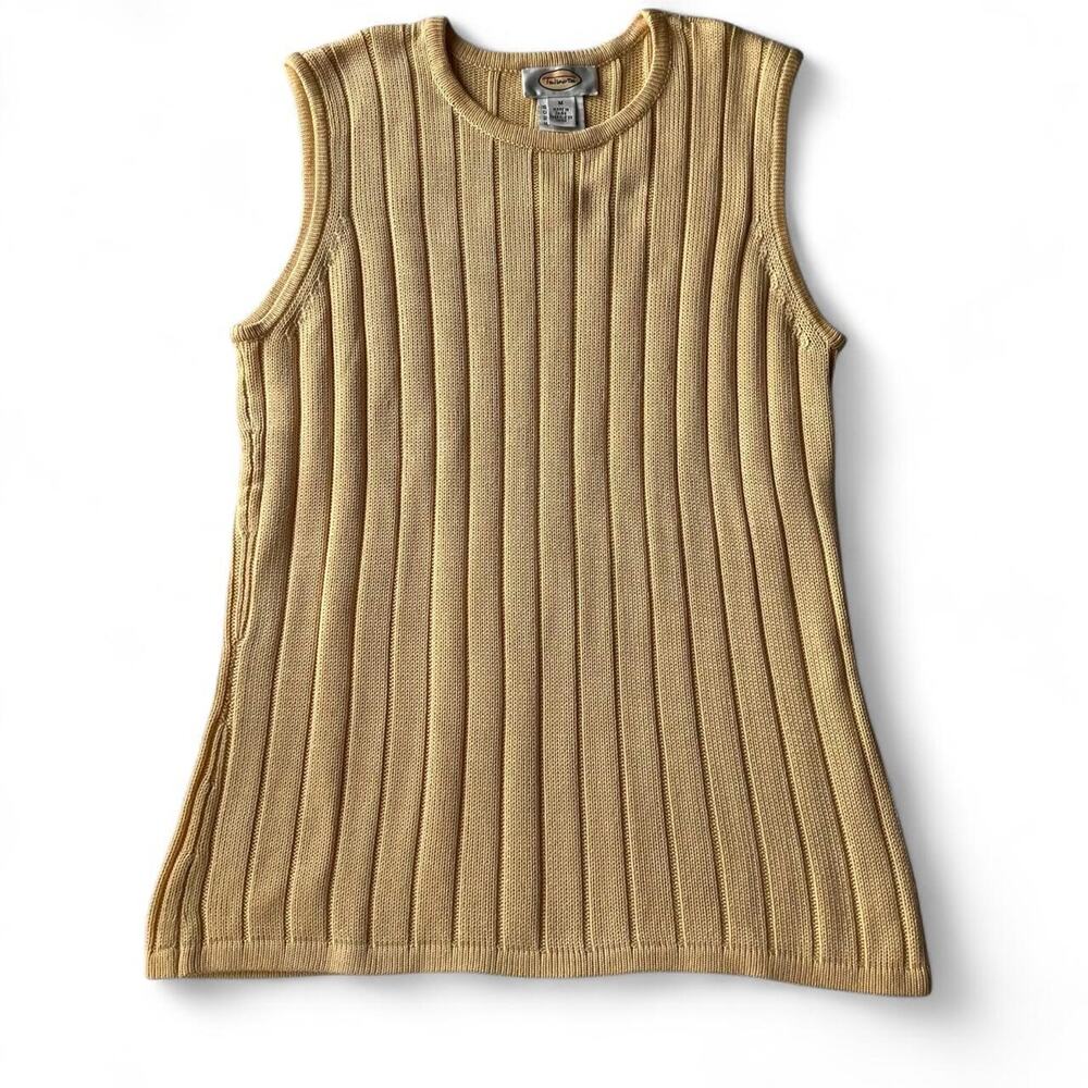 Vintage Talbots 100% Silk Ribbed Knit Tank.